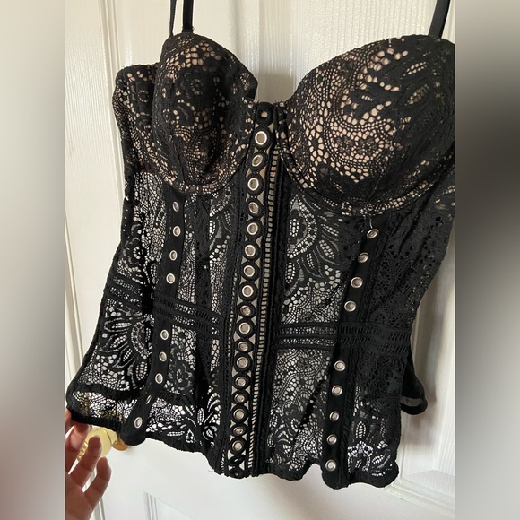 Victoria’s Secret Black Lacy Corset - Picture 3 of 7